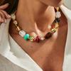 Bohemian Resin Beaded Chokers Necklace Elegant Palaces Styles Jewelry For Women