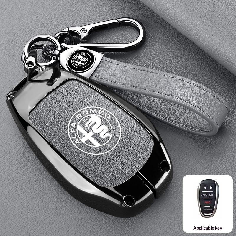 Car Key Bag Keychain Car Remote For Alfa Romeo Giulia 2015 +Stelvio 2016+ Spider Etcetera Key Case Cover Shell Protector KeylessSA0