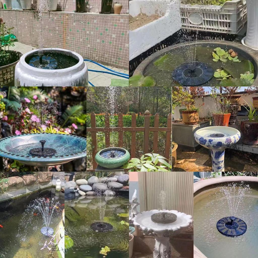 Solar-Powered Floating Garden Pond Fountain for Outdoor Decoration