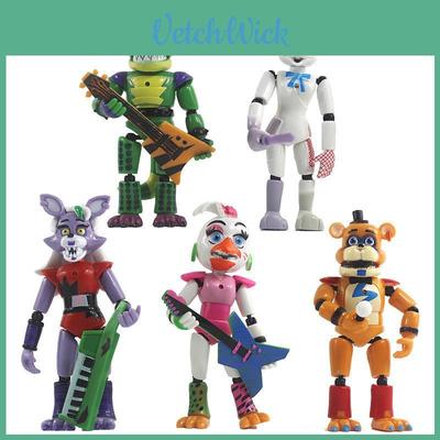 Five Nights At Freddy's Security Breach 5pcs Light-up Action Figures For Kids' Playtime