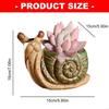 Pot de Fleur Céramique Plante Grasse Pot Escargot Pot à Fleurs Ornement pour Plantes Grasses Cactus Contenant pour Maison Balcon B03E