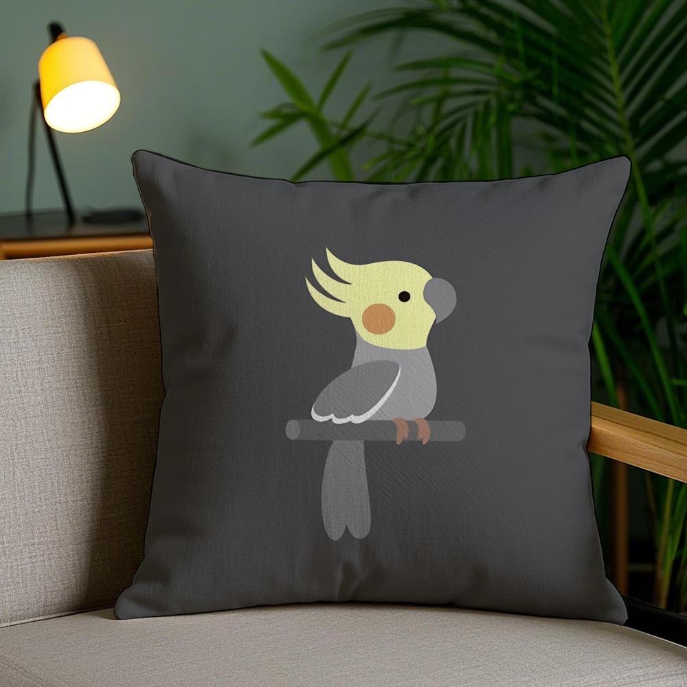 Cute Animal Cushion Cover Plush Fabric Soft Double-Sided Printed Invisible Zipper Sofa Pillow Case Home Decor