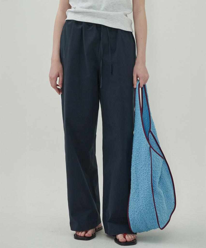 MOTT Relaxed Band Loose Pants - Navy