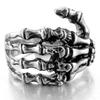 Retro Skull Ring Men's Dark Punk Eagle Claw Hand Bone Ring