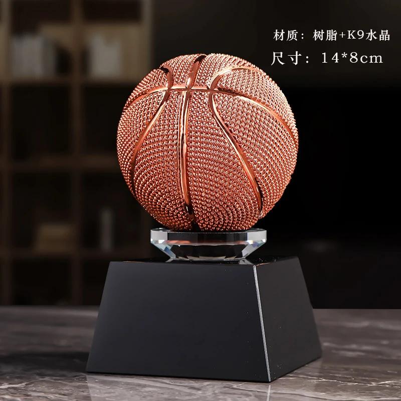 Customized Table Tennis and Volleyball Balls, Crystal Trophy, Gold Silver Copper, Creative Sports Home Decor Award Souvenir, 1Pc