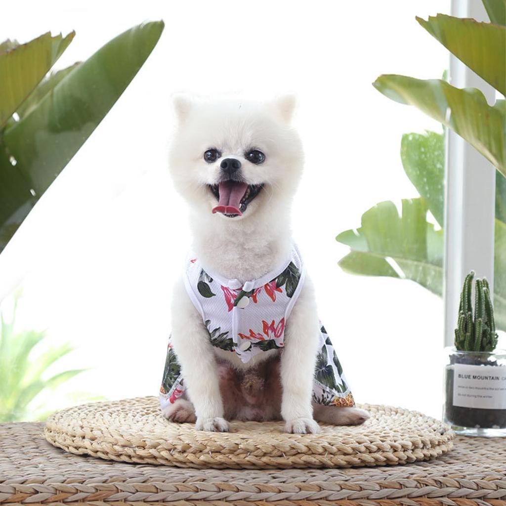 Pet Dog Summer Clothes Skirt Printing Cute Pet Puppy Vest Clothing Shirt