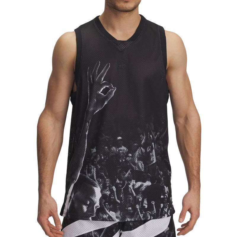 Under Armour Curry Series SS25 Comfortable Ribbed Basketball Sleeveless Vest Men Tops Black 6000783-001
