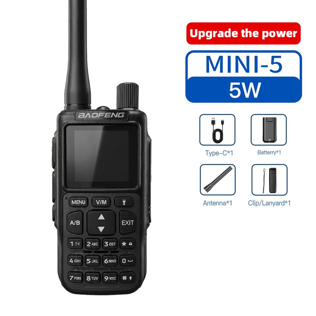 BAOFENG MINI-5 Portable Transceiver Mini Lightweight Anti-interference Clear Sound Civil Two Way Radio Self-driving Outdoor Camp