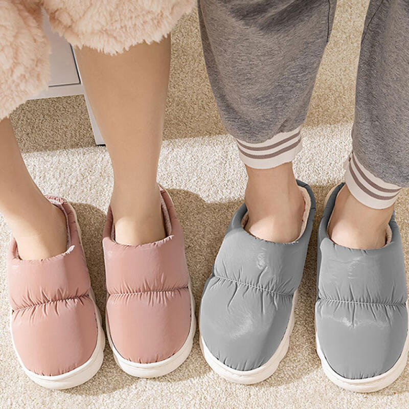 Winter Hausschuhe, Indoor Pantoffeln, Fell Pantoffeln, gepolsterte Wohnzimmer Schuhe