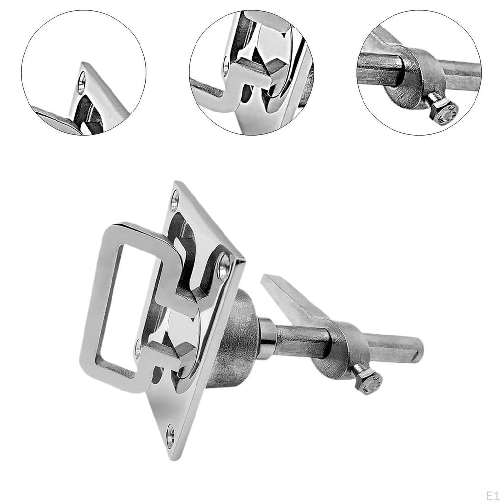 Boat Floor Lock Marine Locking Buckle Back Plate, Lift Handle Accessory Hatch