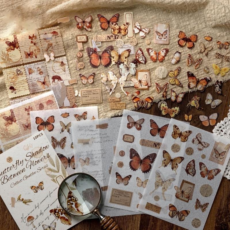 Retro Scrapbooking Sticker Cartoon Sticker Book Adhesive Sticker Photocard Sticker Book for Journal Decoration