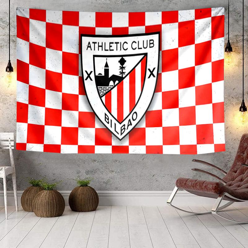 Athletic Club Bilbao Crest Tapestry, Unique Design Tapestry, Wall Decor for Bedroom,Livingroom, Playroom,Heartwarming Fan Holiday Gifts