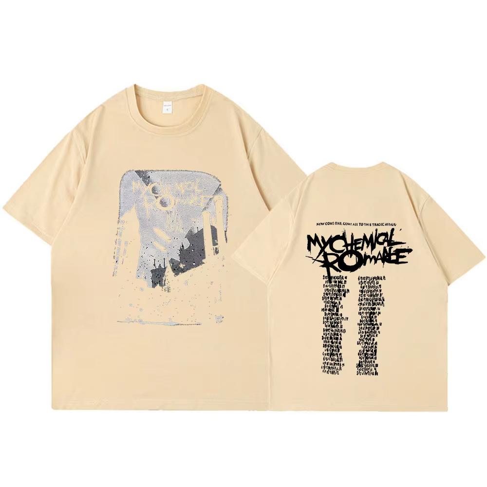 My Chemical Romance Tour Print T Shirt Candle Punk Band Sign Tops Short Sleeve T-shirt Men Cotton T Shirts