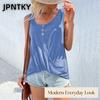 JPNTKY Women's Fashion Casual U-Neck Sleeveless Blouses & Shirts