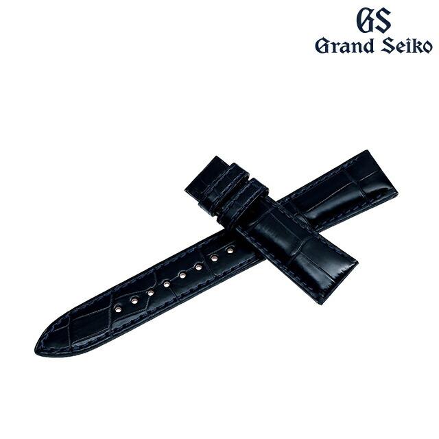 Grand Seiko Replacement Watch Crocodile for Watch Navy Band, Strap, 19mm, Leather, Men's (RG01W19NY)