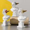 16.5cm Apollo Sculpture  Abstract Greek God Character Statue White Resin Creative Ice Cream Home Office Desk Decor Art Ornament