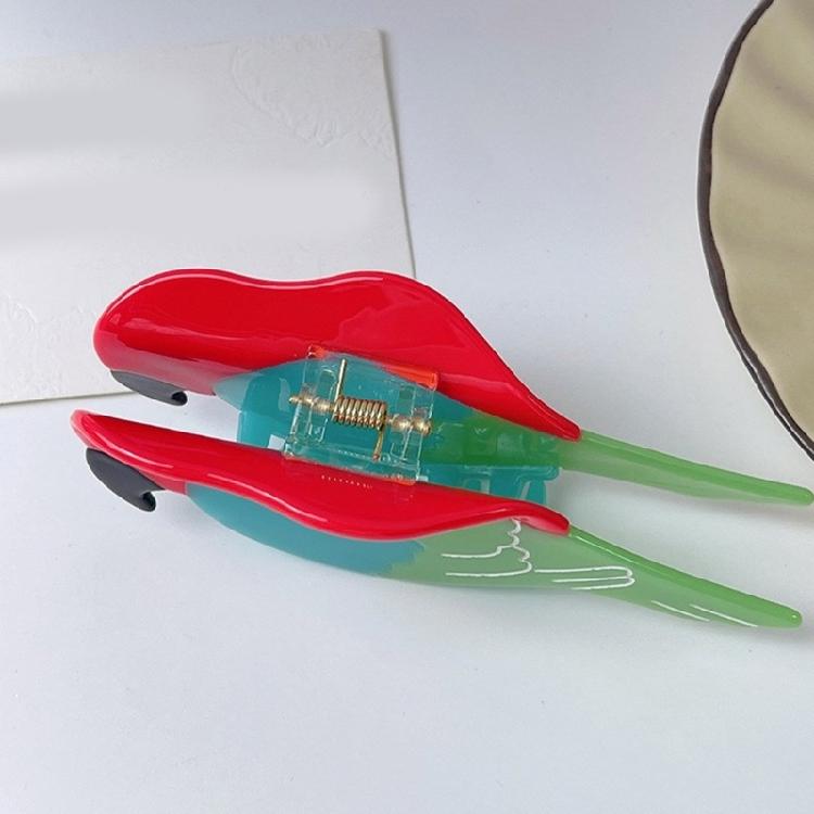 Hair Claw Colorful Parrot Shape Hair Clip Strong Hold Hair Jaw Clip Acetate Hair Claw Clip Accessories for Woman