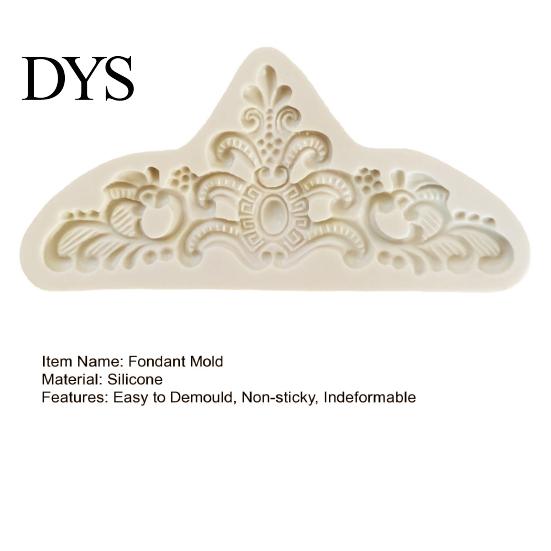 Cake Topper Mold Fondant Non-sticky Easy Demoulding Food Grade Retro Dessert Embossment Pattern Crown Cupcake Baking Accessories