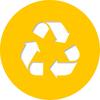 Recycle and Trash Sticker Vinyl Modern Logo Symbol To Organize Trash Cans or Garbage Containers and Walls Small Green