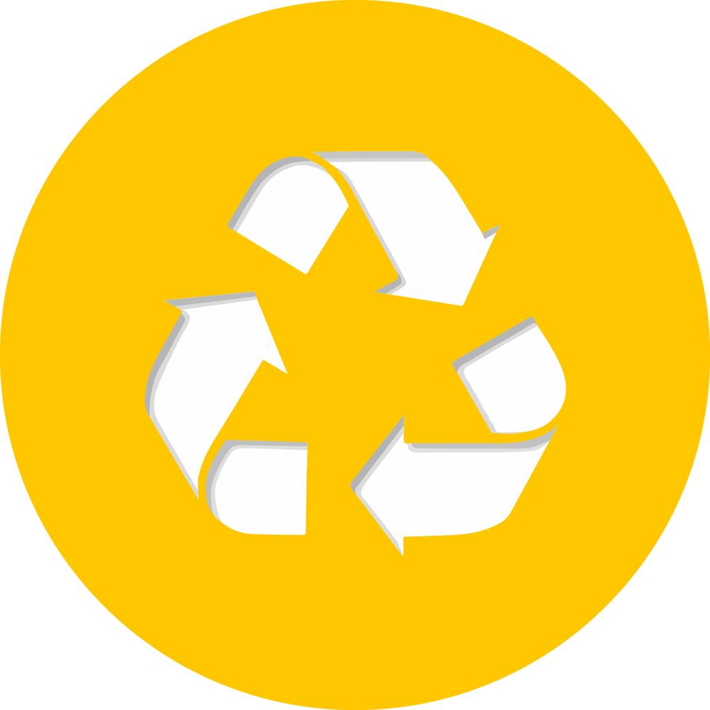 Recycle and Trash Sticker Vinyl Modern Logo Symbol To Organize Trash Cans or Garbage Containers and Walls Small Green