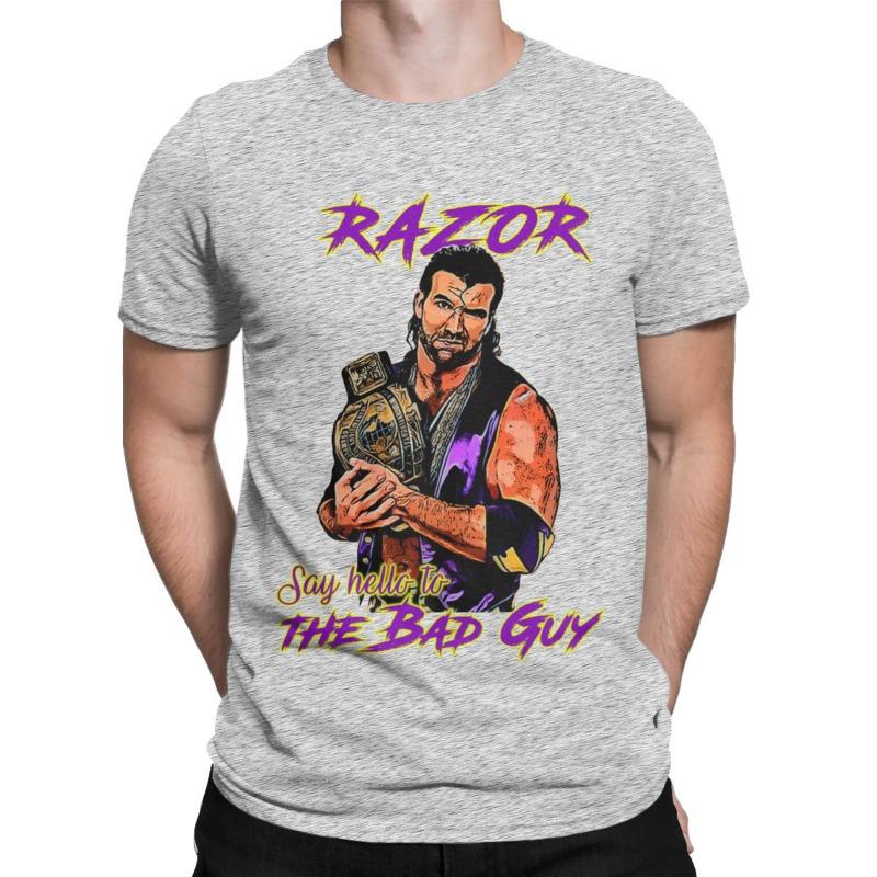 Men's Razor Ramon The Bad Guy T Shirts Wrestling Legend Tops Awesome Short Sleeve O Neck Tees Summer T-Shirts