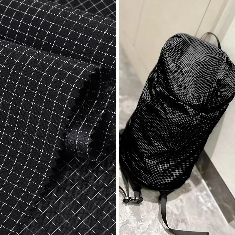 100x150cm 210d Grid Waterproof Fabric Wear-Resistant Nylon Ultra-Light Cloth for Outdoor Garment Wear Resistance Material Suppli