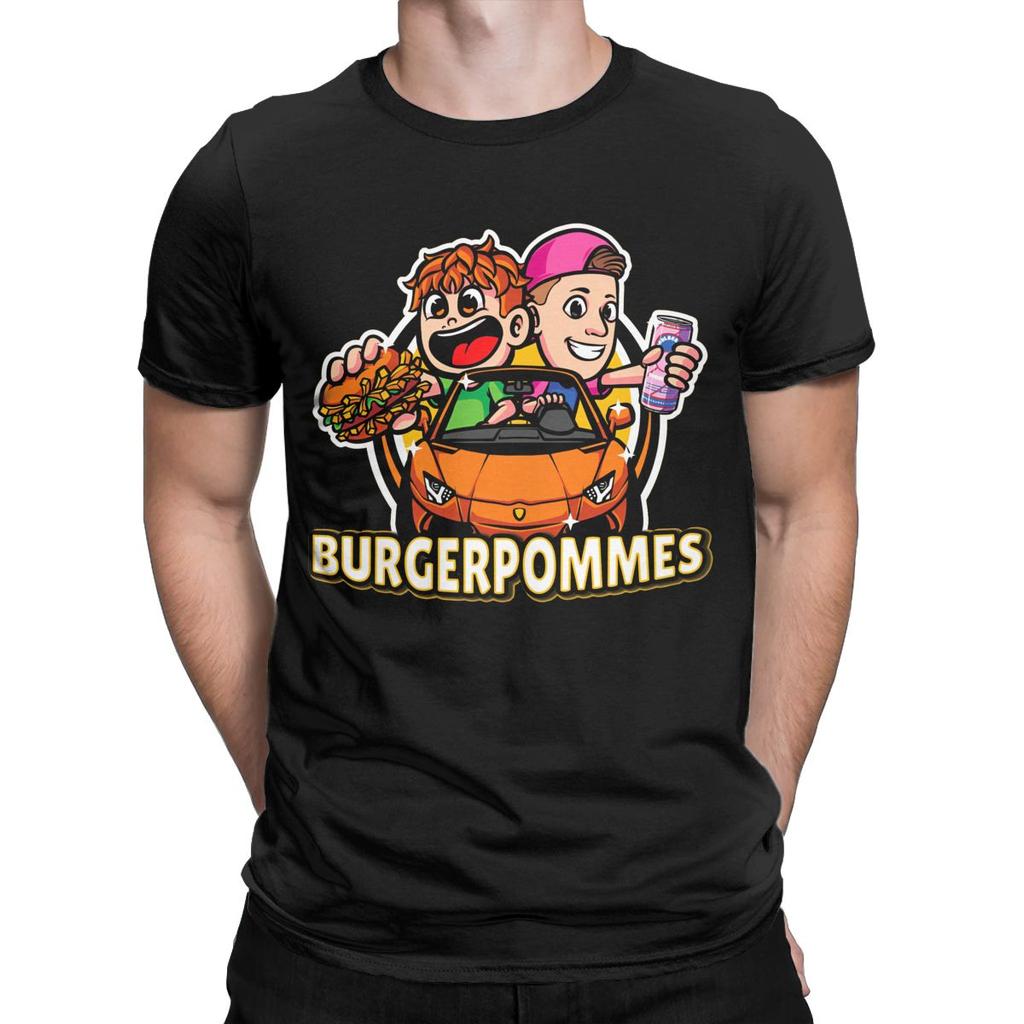 Men Women's Burgerpommes LukasBS ICrimax Graphic Shirts Merch Vintage Cotton T Shirts Top Tee Clothes Summer