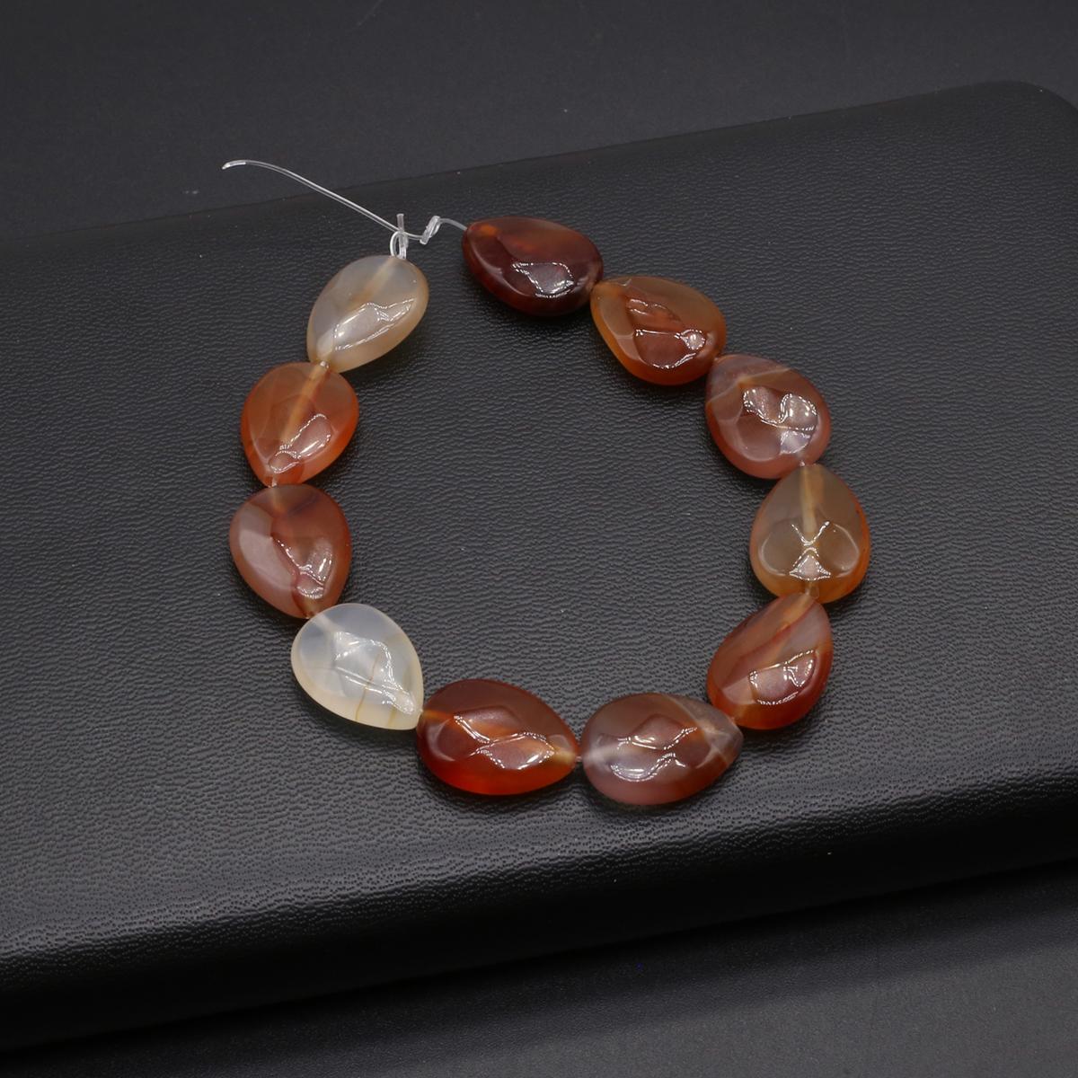 

Бусины из натурального камня малайский нефрит/агаты каплевидные граненые бусины для изготовления ювелирных изделий DIY ожерелье браслет серьги аксессуар Red Agate/18x14mm