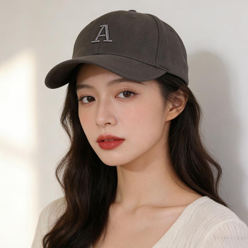 Cotton Embroidered Letter Baseball Cap For Women Men Sun Protection Casual Wear Spring