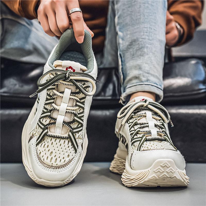 Summer Men's Sports Shoes Casual Breathable Outdoor Hiking Shoes Comfortable Tennis Shoes Fashionable Sports Running Shoes