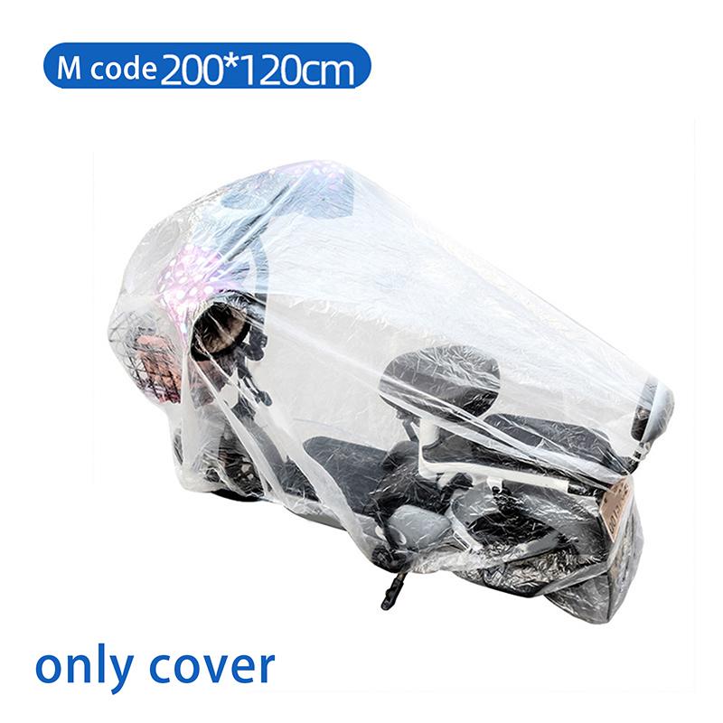 Disposable Transparent Protective Cover Motorcycle Cover All Seasons Outdoor Waterproof Bicycle Scooter Rain Dust Cover