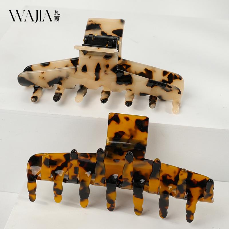 WJia French Minimalist Acetate Claw Clip for Women - Luxury Headwear Accessory