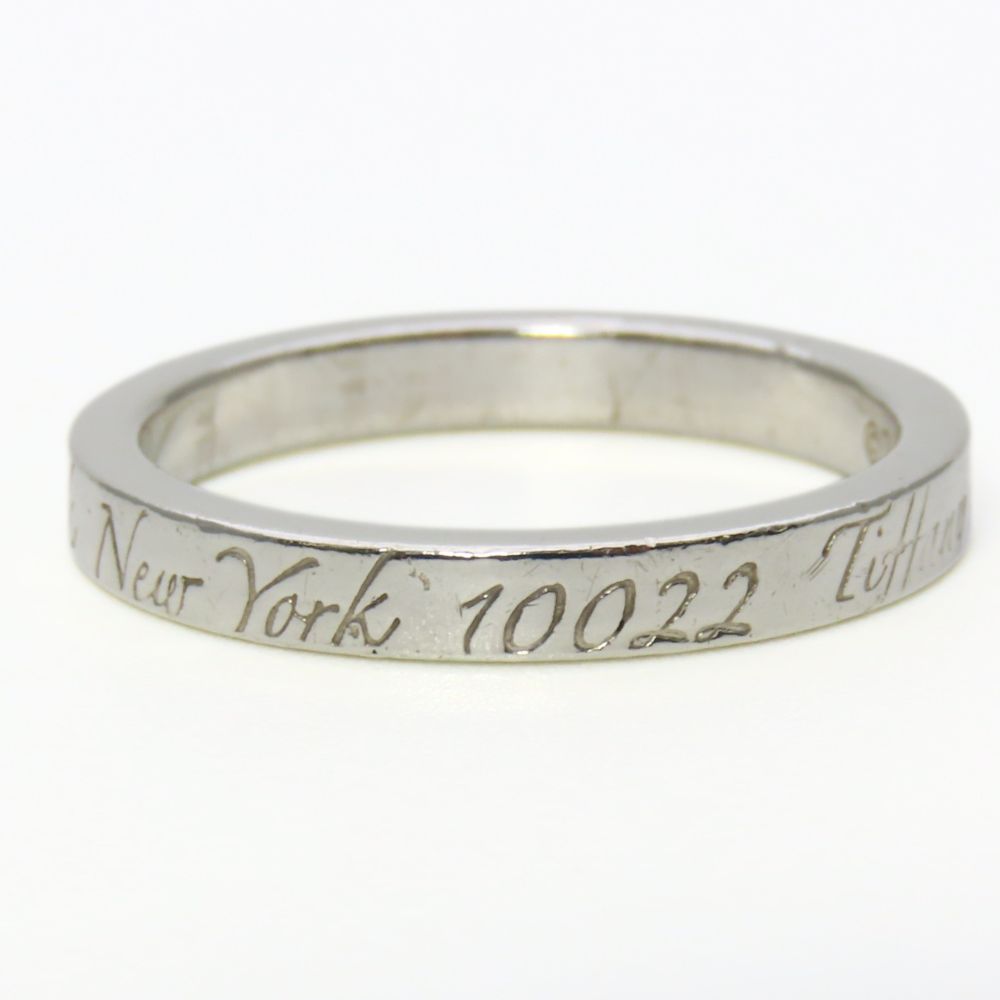 Used TIFFANY&Co. Ring Notes Narrow New York EU#53.5 Silver925 3.0g Silver Accessories