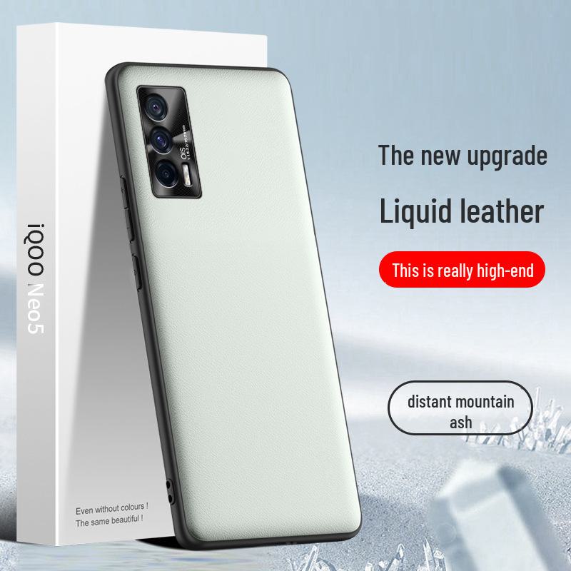 Защитный чехол iQOO Neo5 из жидкой кожи, устойчивый к падениям и загрязнениям, цельный дизайн. iQOO Neo5