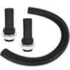 Rainwater Tank Connection Kit - Corrugated Pipe 25 Mm X 50 Cm + 2 Connectors