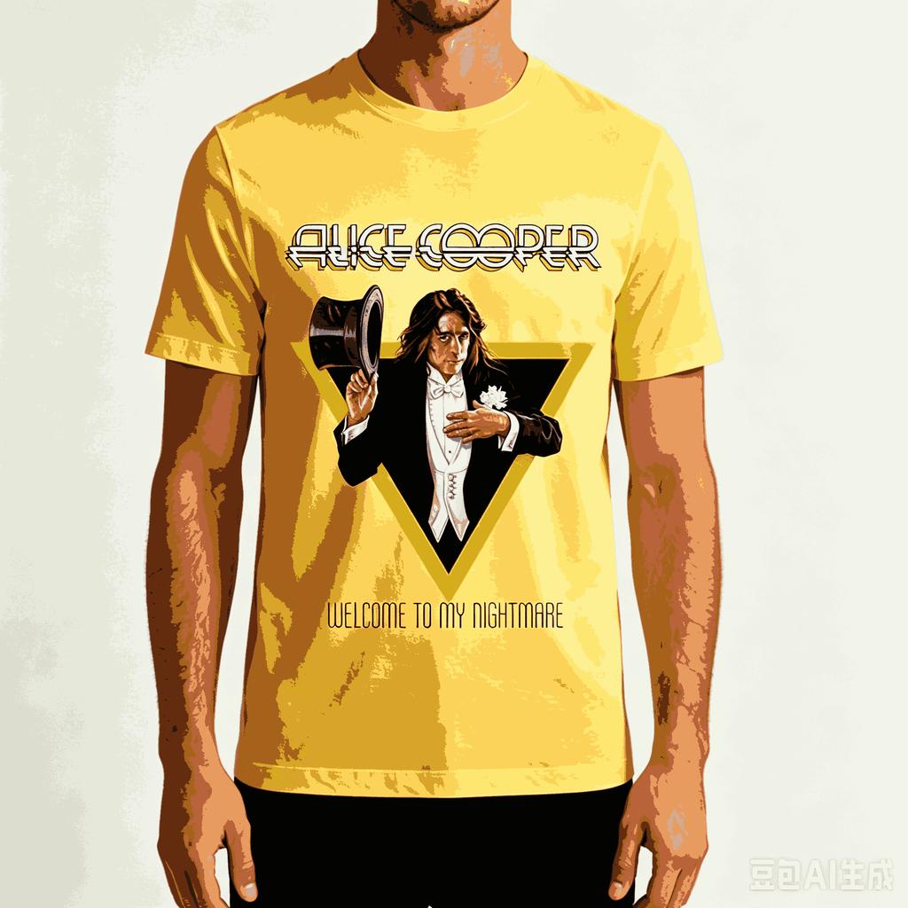 Alice Cooper For Fan Gift Tshirt Unisex Unisex Harajuku Oversized Unisex Short Sleeve Streetwear High Quality Couples Classic Soft