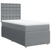 VidaXL Sommier à lattes de lit avec matelas Gris clair 100x200cm Tissu 3291981