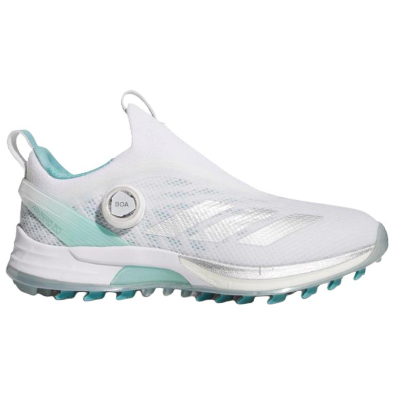 Adidas Adizero Zg Boa Comfortable Versatile Durable Low Top Golf Shoes Women Sneakers White Silver JQ7751