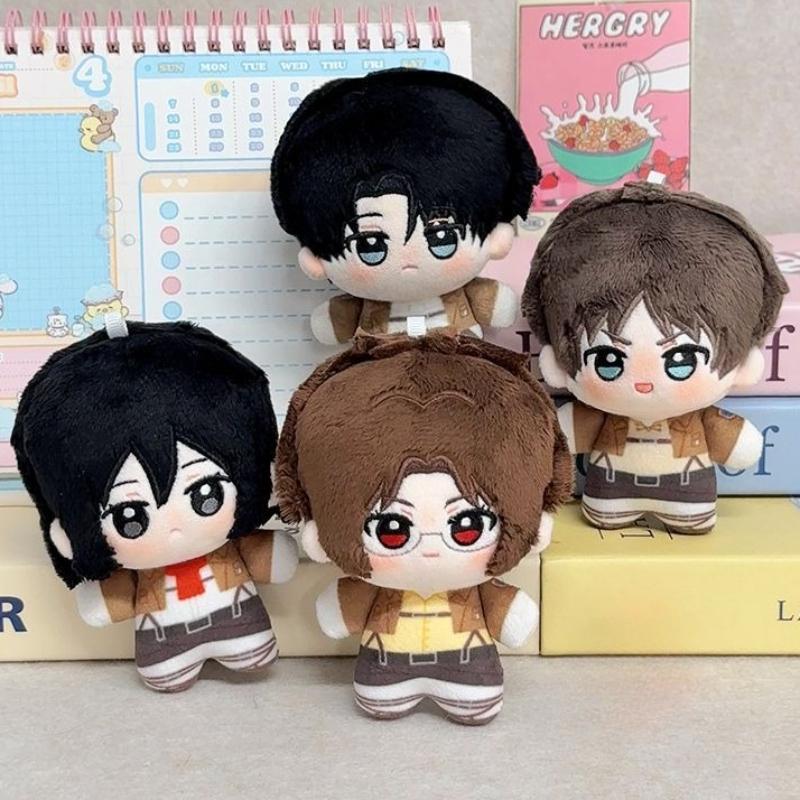 10cm Kawaii Classic Anime Attack on Titan Plush Doll Toy Cartoon Peripheral Stuffed Plush Soft Doll Toy Children's Gift