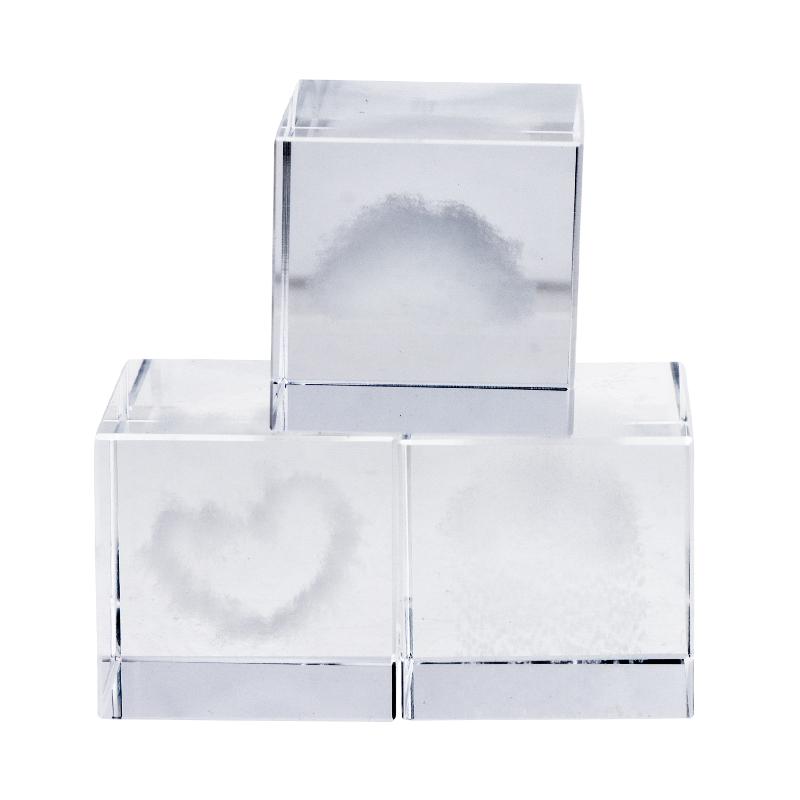 Creative Square Crystal Ornaments - Love, Dolphin & Cloud Designs, Collection Crafts for Home, Office Decor & Festival Gifts