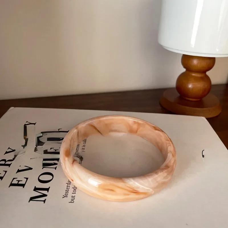 Новые Модные Необычные Акриловые Ацетатные Браслеты для Женщин Винтажные Гиперболизированные Корейские Ювелирные Браслеты Сладкие Элегантные Пульсеры Мухер