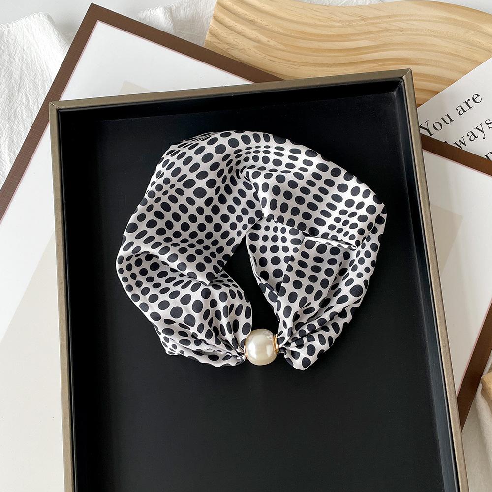 Magnetic Buckle Small Scarf Diamond Studded Magnetic Buckle Scarf Women'S Necklace Headband Scarf Light Luxury Exquisite
