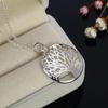 925 Zilveren Bedel Ronde Boom Hanger Ketting Voor Vrouwen Luxe Mode Feest Bruiloft Accessoires Sieraden Kerstcadeaus