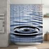 Modern Blue Waterfall Print Shower Curtain Waterproof Washable Home Decor Bathroom Wall Hanging 72X84 Inches (183X213Cm)