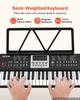 VEVOR Digital Piano 61 Keys Semi Weighted Electric Keyboard Portable Black, for Beginners, 100 Tones, 100 Rhythms, Electronic Piano