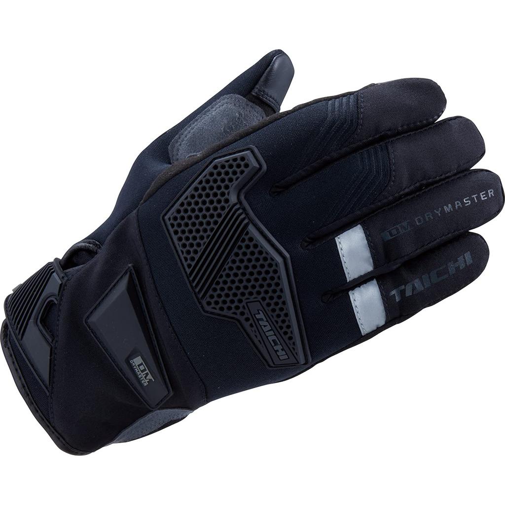 RS TAICHI Motorcycle Waterproof Rain Gloves with Touchscreen Compatible and DRYMASTER Fit RST450 Size M All-Season Built-in Protector, Edge, Black,
