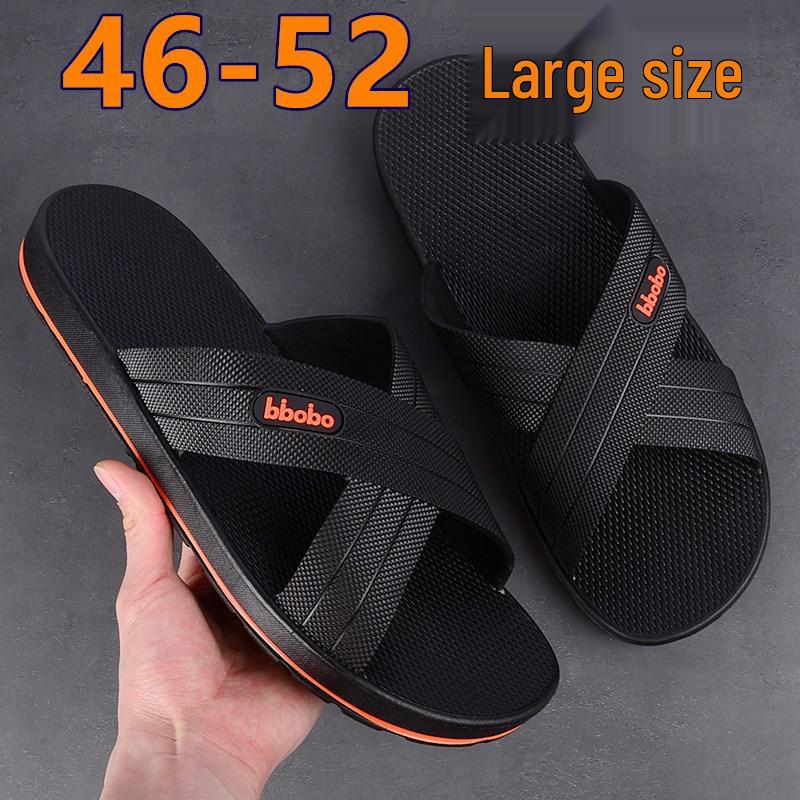 Plus Size Men's Summer Slippers: Comfortable, Soft Sole for Home and Bathroom, Available in Sizes 46-52