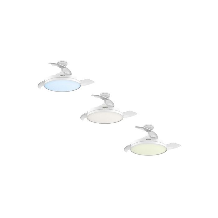 Ventilateur Plafonnier - TAURUS - FRESKO HIDE&GO - 6 Vitesses - Éclairage LED 36W - Silencieux 43 dB