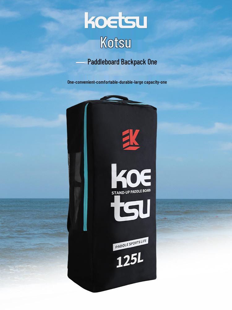 KOETSU 125L Paddleboard Backpack: Large Capacity Inflatable SUP Carry Bag with Double Shoulder Straps