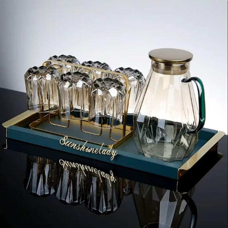 

Light Luxury Glass Cup & Kettle Set